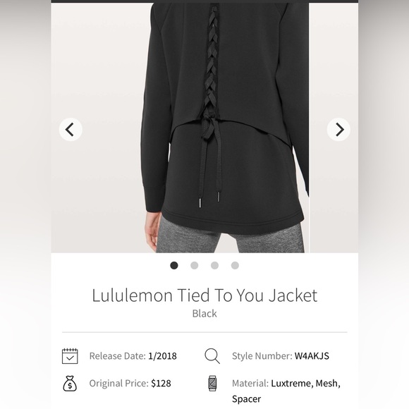 🍋Women’s Lululemon Tied to You Jacket size 6, black🍋